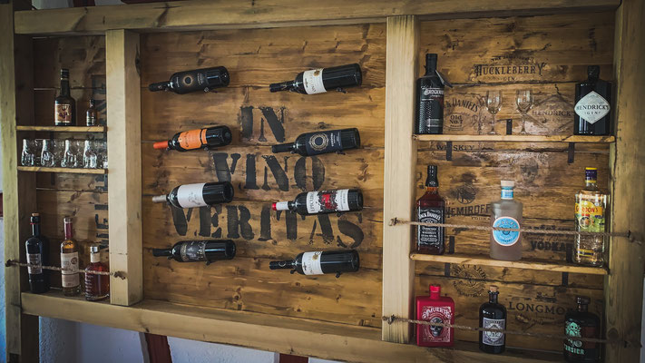 Vintage Wall - Wine & Bottle Rack, Handcrafted