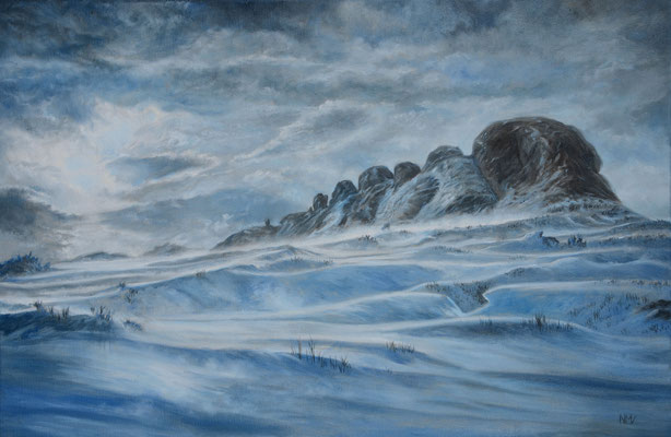 Snowdrifts over Haytor/Dartmoor // 60 x 40 cm // oil on canvas