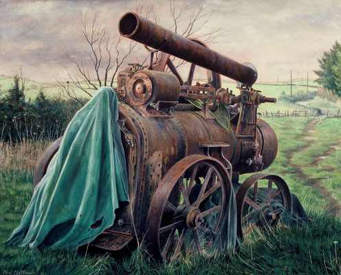 Traction Engine, Welsh Border (2) // oil on canvas
