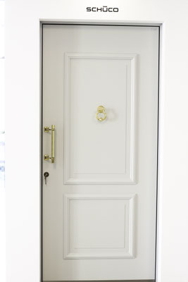 Kassetten Haustüre aus Aluminium