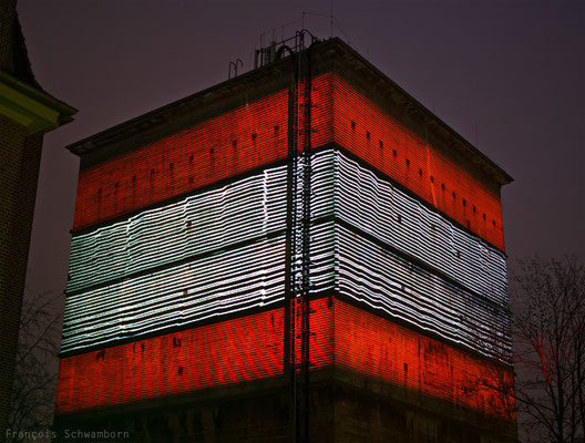Projection Mapping, Lichtcampus, Hamburg 2015 Foto: François Schwamborn