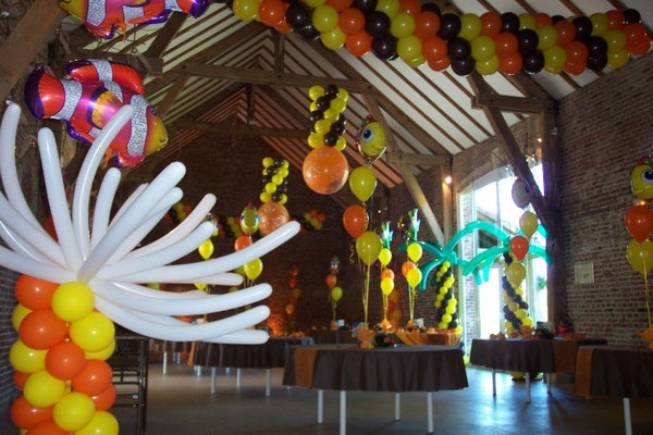 Décoration de ballons thème tropic et mer