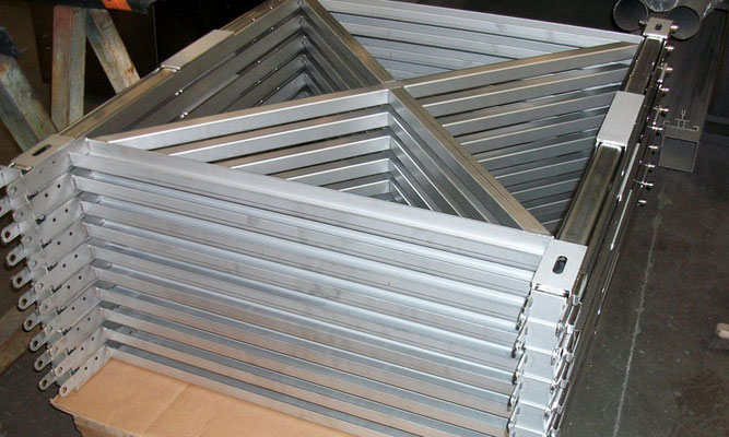 structures inox pour portes de machines