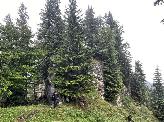 Auf dem Weg zur Kirchwand