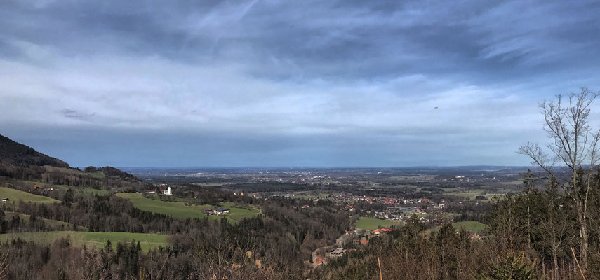 Blick zum Etappenziel Sankt Margarethen