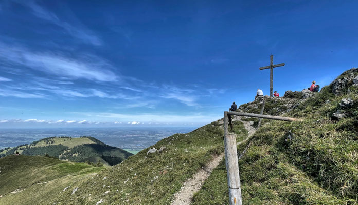 Blick zurück zum Gipfel der Rampoldplatte