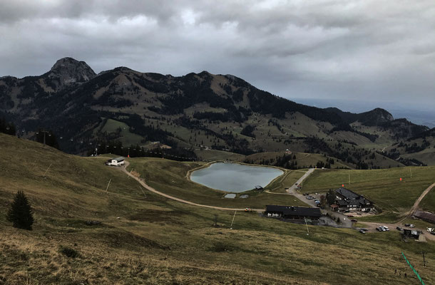 Walleralm mit dem Speichersee für die Sudelfeld-Schneekanonen