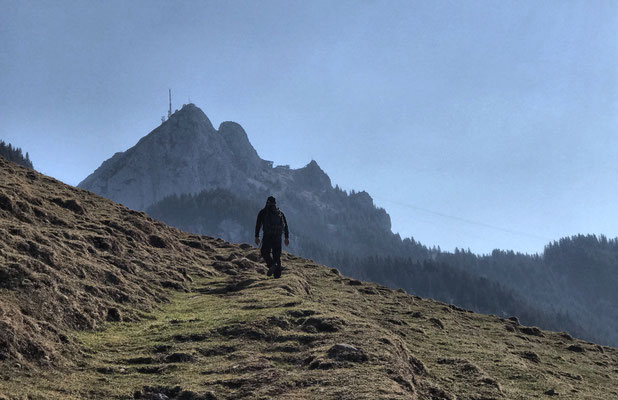 Im Hintergrund der Wendelstein