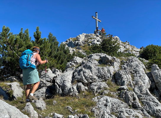 Die letzten Meter zum Gipfel der Hochsalwand