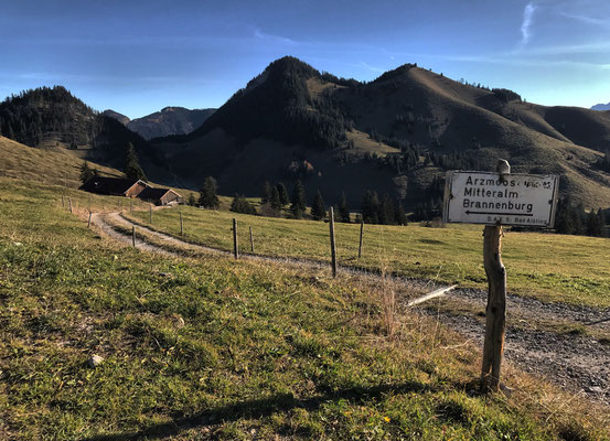 Wegweiser Richtung Arzmoos