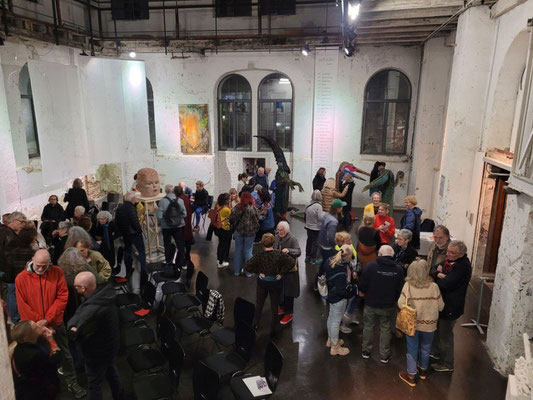 Vernissage GROSS denken, Orgelfabrik, Fotos: Karin Gerlach und Sabine Schäfer