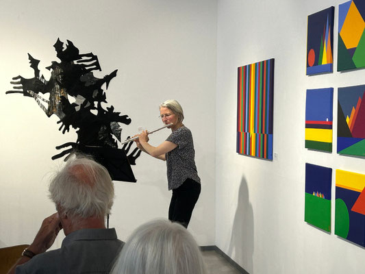 Sibylle Hermann, Querflöte, Ausstellung KONTRASTE, Foto: Sarah Menges