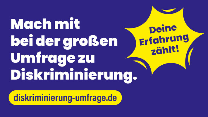 Antidiskriminierungsstelle des Bundes, Studie zu Diskriminierung, Umfrage, 12. November 2025 bis 28. Februar 2026