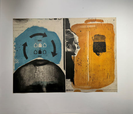 Ausstellung MIGRATION VERLUST oder FREIHEIT: Oksana Budna - Torún, Home/Work, 2017, Intaglio 2017, Foto: Sarah Menges