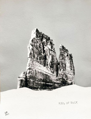 Ruth Kasper „king of rock”, 2025, Mischtechnik, Fotografie und Acryl, 30 cm x 40 cm, © Ruth Kasper, VG Bild