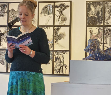 Lesung mit Marina Jenkner bei den 11. Literaturtagen Karlsruhe 2023, Foto: Anna Maria Letsch