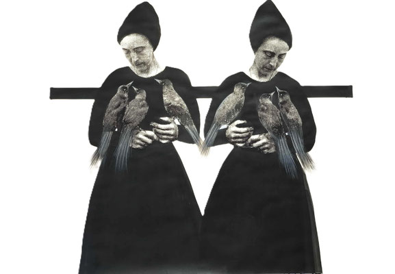 Eugenia Jäger, o. T. , 2025, Siebdruck, Papier 100x70cm Foto: © Eugenia Jäger