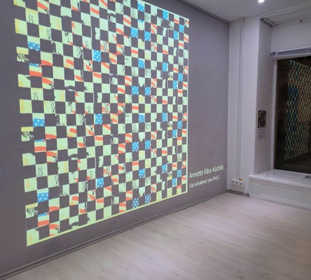 Netz:WERKE, Video-Installation in der GEDOK Heidelberg, Bilder der Großbildprojektion, Foto: Sabine Schäfer