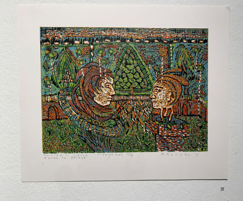 Ausstellung MIGRATION VERLUST oder FREIHEIT: Magdalena Hanysz - Danzig/Gdansk, Faces in the Forest, Foto: Sarah Menges
