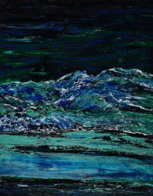 Verok Gnos, Fée Verte II, 2025, 90x70cm, Lackmalerei auf Alu-Dibond