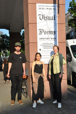 Performance-KünstlerInnen: Zeno Lösch, Julika Hing, Clara Elies, Foto: Anna Maria Letsch 