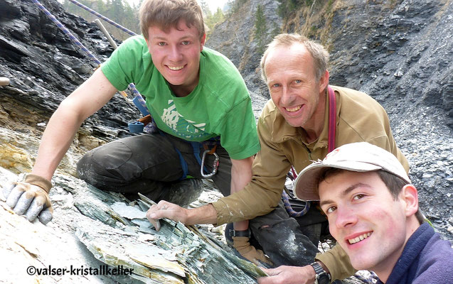 Hannes und Walter mit Andri am Strahlen - Lugnez Val Lumnezia Graubünden Schweiz