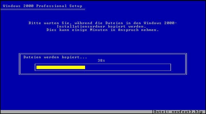 Nach dem formatieren (schon NTFS) werden die Daten kopiert.