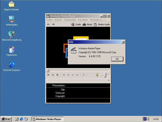 Windows Media Player. Noch der alte.
