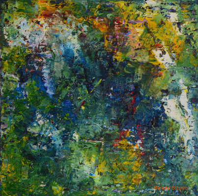 "Quer Beet",  50 x 50 cm,  Ölfarbe auf Leinwand