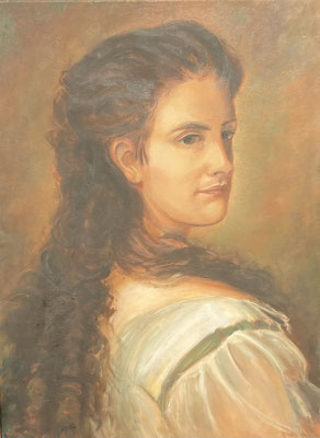 "Anna Heise", nach Corot, Öl auf Leinwand,  44 x 60 cm, 2009