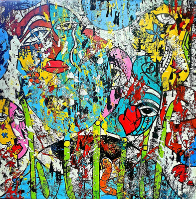 Acryl auf Leinwand, 90x90cm, verkauft