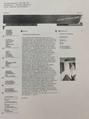 06.2005, Joachim Hiller in den BonifaziusTürmen, Galerie KunstWerk, Galerist: Leander Rubrecht