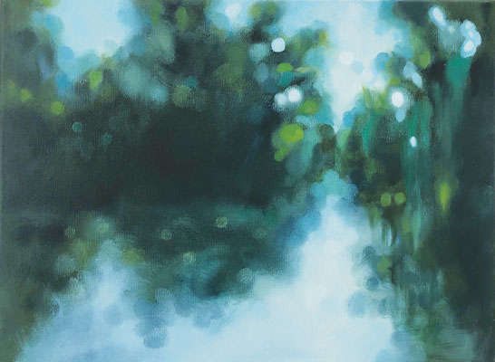 Manfred Maria Rubrecht - 2020 WALDSEE, Öl Leinwand, 30x40cm