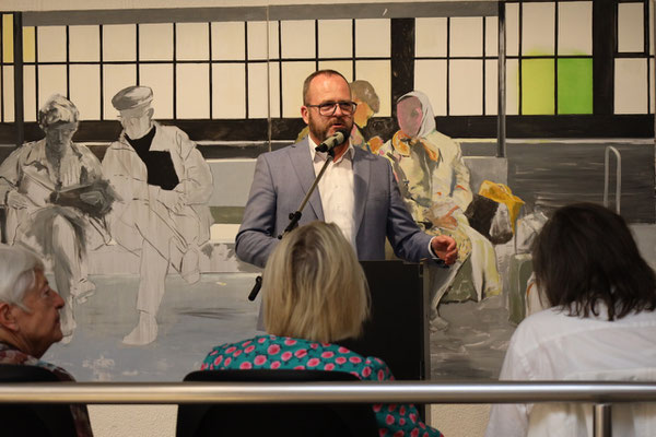 Dr. Gunther Wobser /Galerie Rubrecht zeigt Leo Leonhard in der FabrikGalerie, Photo: Lauda