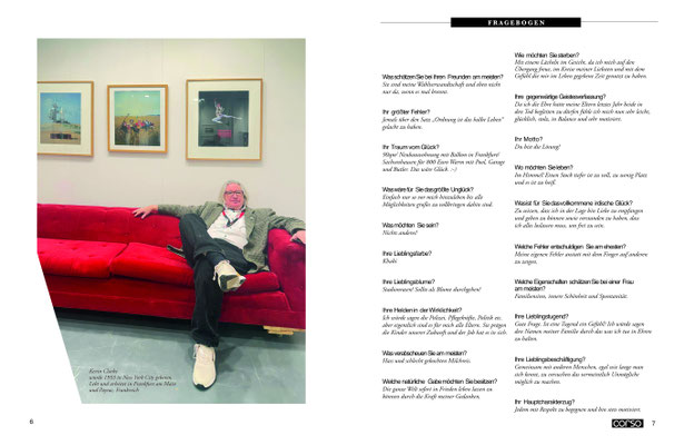 2026 Corso Magazin - Proust-Fragebogen zu Kevin Clarke, Galerie Leander Rubrecht, Wiesbaden