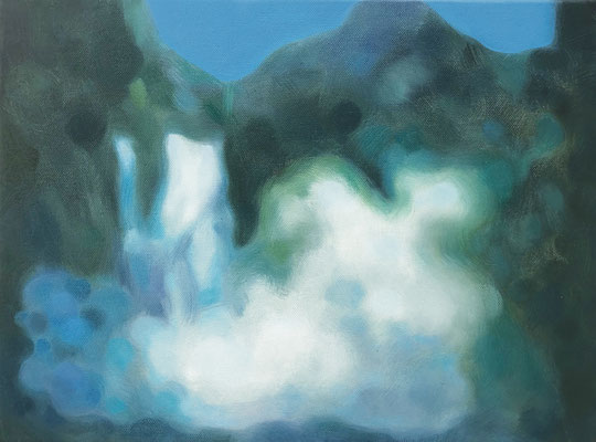 Manfred Maria Rubrecht -  2020 WASSERFALL, Öl Leinwand, 30x40cm