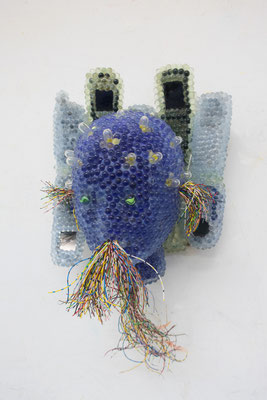 Johannes Nandu Kreische: Gespraeche Diktatur des Abstrakten, Mixed Media, 60x30cm, 2021 