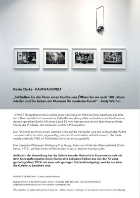 Exklusive GALERIE Edition KAUFHAUSWELT von Kevin Clarke