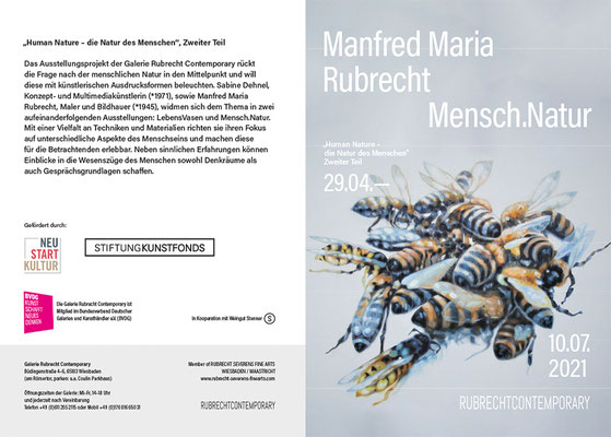 Einladungskarte Manfred Maria Rubrecht MENSCH.NATUR, Galerie Rubrecht Contemporary