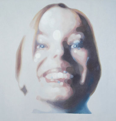 Manfred Maria Rubrecht - Lachende 2, 2015, Öl auf Leinwand, 50x50cm