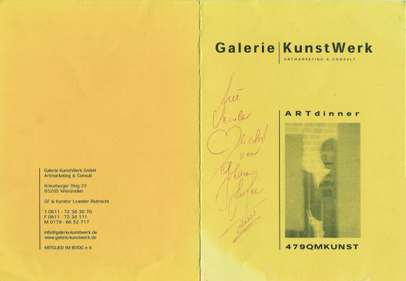 2002, ART DINNER zur Ausstellung 479QMKUNST mit Johann Lafer, Kurator: von Leander Rubrecht, IVG Immobilien