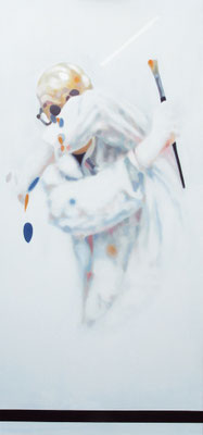 Manfred Maria Rubrecht - 2020 Maler 2, Öl auf Leinwand, 140x65cm