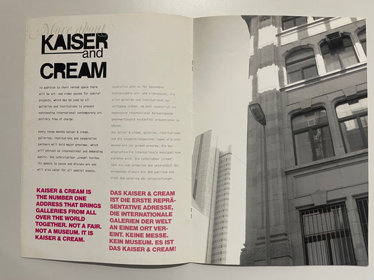 Image-Broschüre aus 2007, KAISERandCREAM Frankfurt am Main. Kurator: Leander Rubrecht