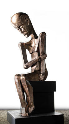 Grübler, 2019, Bronze, 200 x 90 x 65 cm, Auflage 5 + 1, Ansicht 1