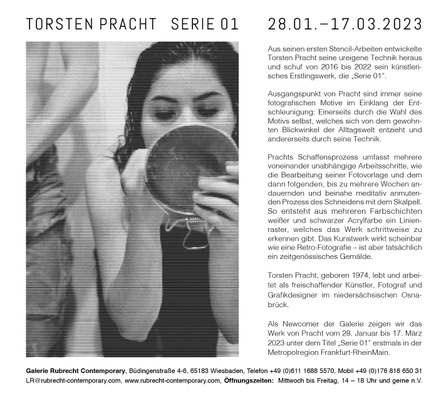 Infodaten zur Ausstelllung Torsten Pracht, Galerie Rubrecht, 12.2022