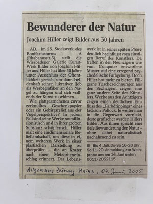 06.2005, Joachim Hiller in den BonifaziusTürmen, Galerie KunstWerk, Galerist: Leander Rubrecht