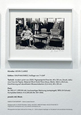 Kevin Clarke, Kaufhauswelten 003 (Damenoberbekleidung), Auflage von 7+2AP