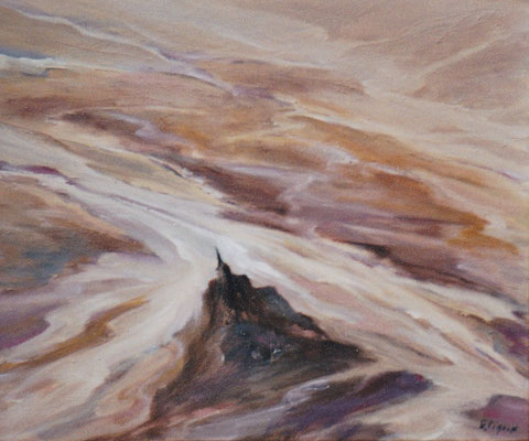 Le Mont-Saint-Michel, 1995 - huile sur toile