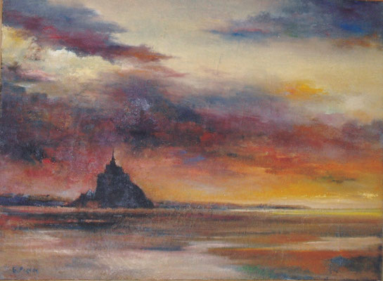 Le Mont-Saint-Michel, 2009 -huile sur toile