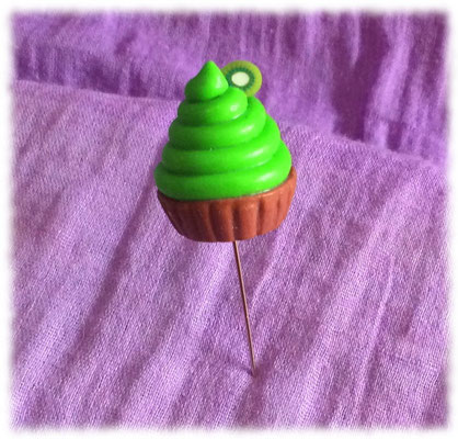 Alfiler de cupcake de "kiwi"